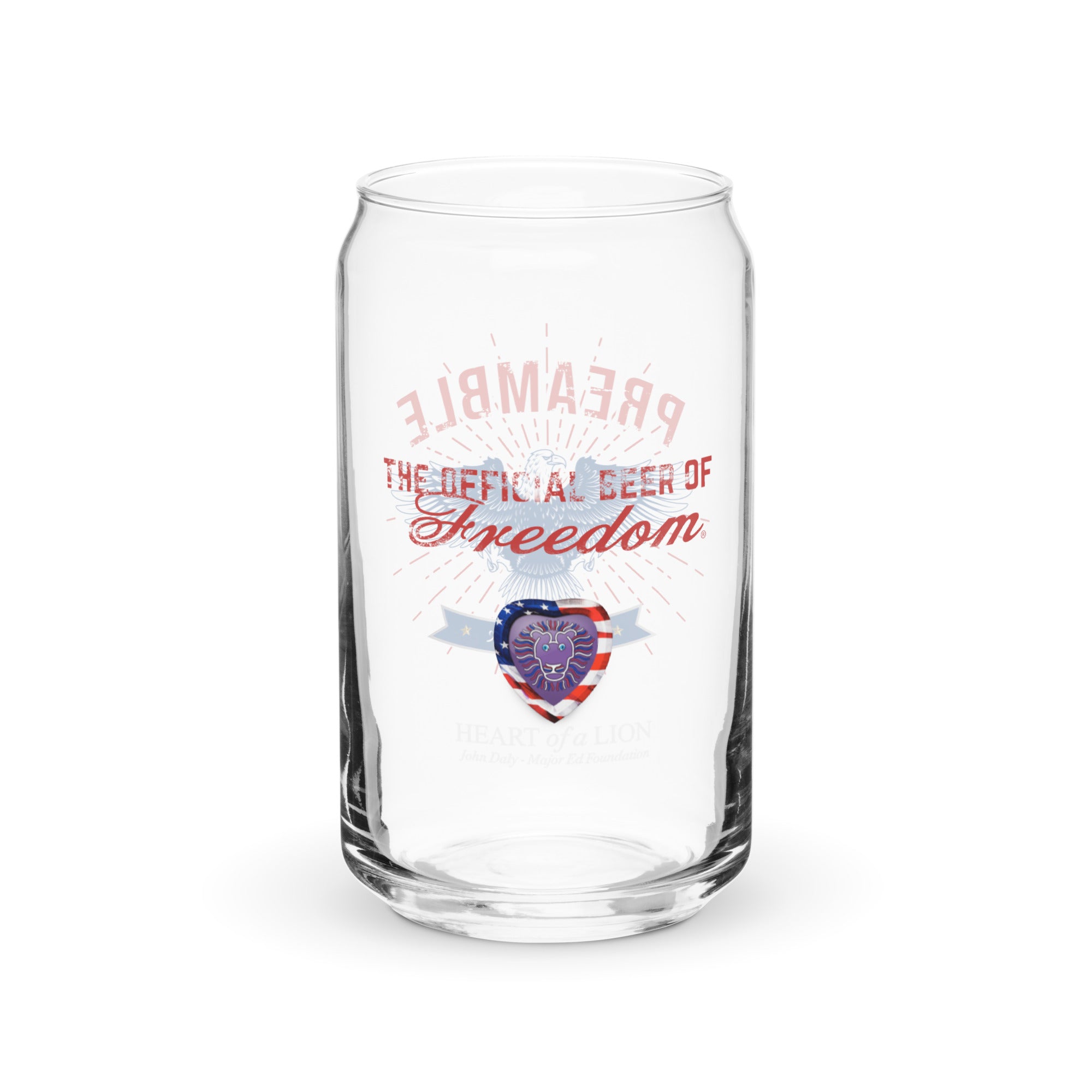 PREAMBLE Lager can-shaped glass