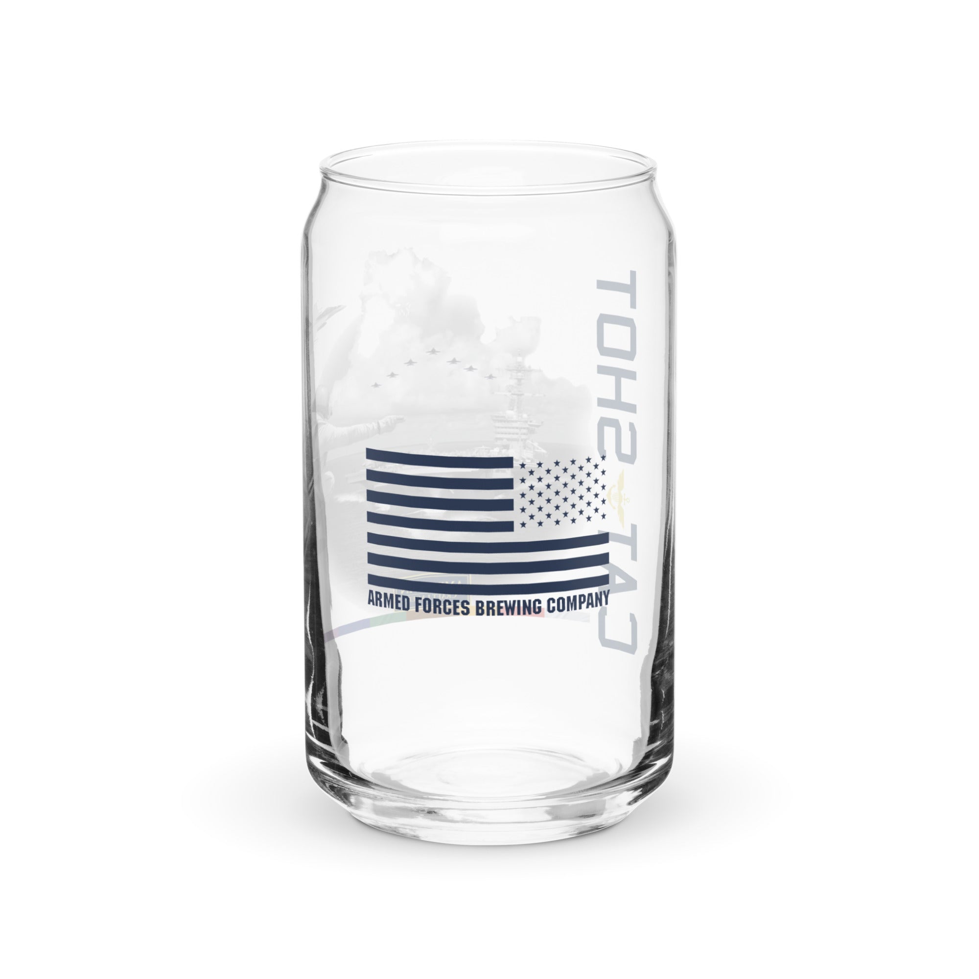 Cat Shot Lager can-shaped glass