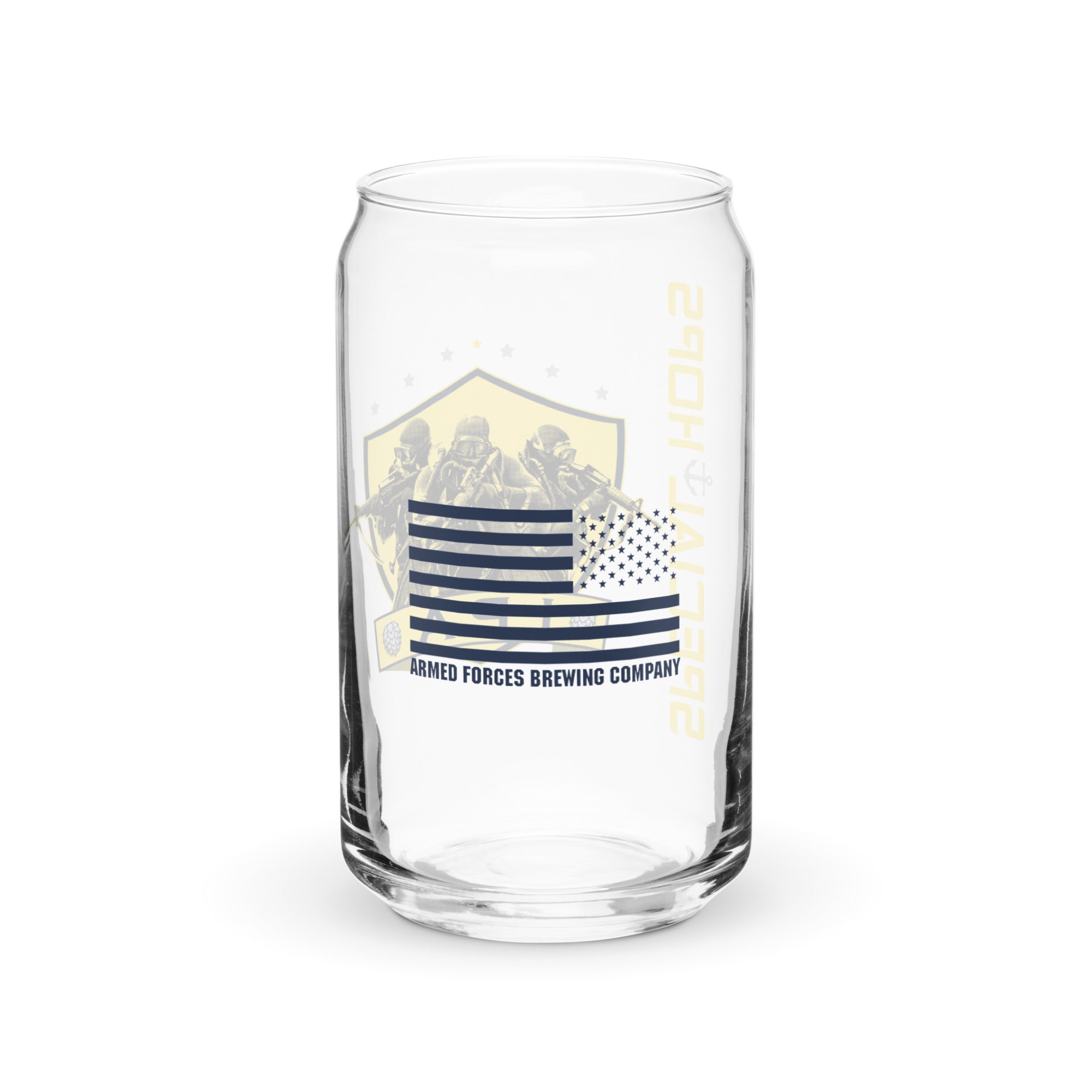 Special Hops IPA can-shaped glass