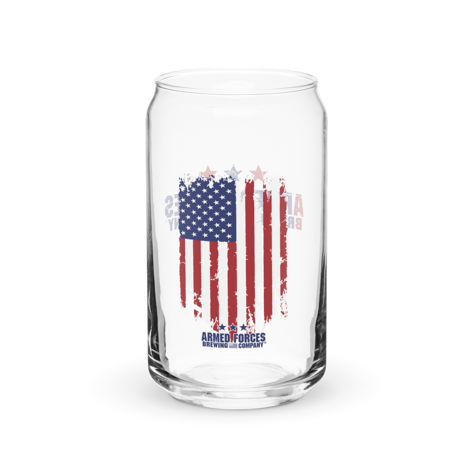 Patriot can-shaped glass