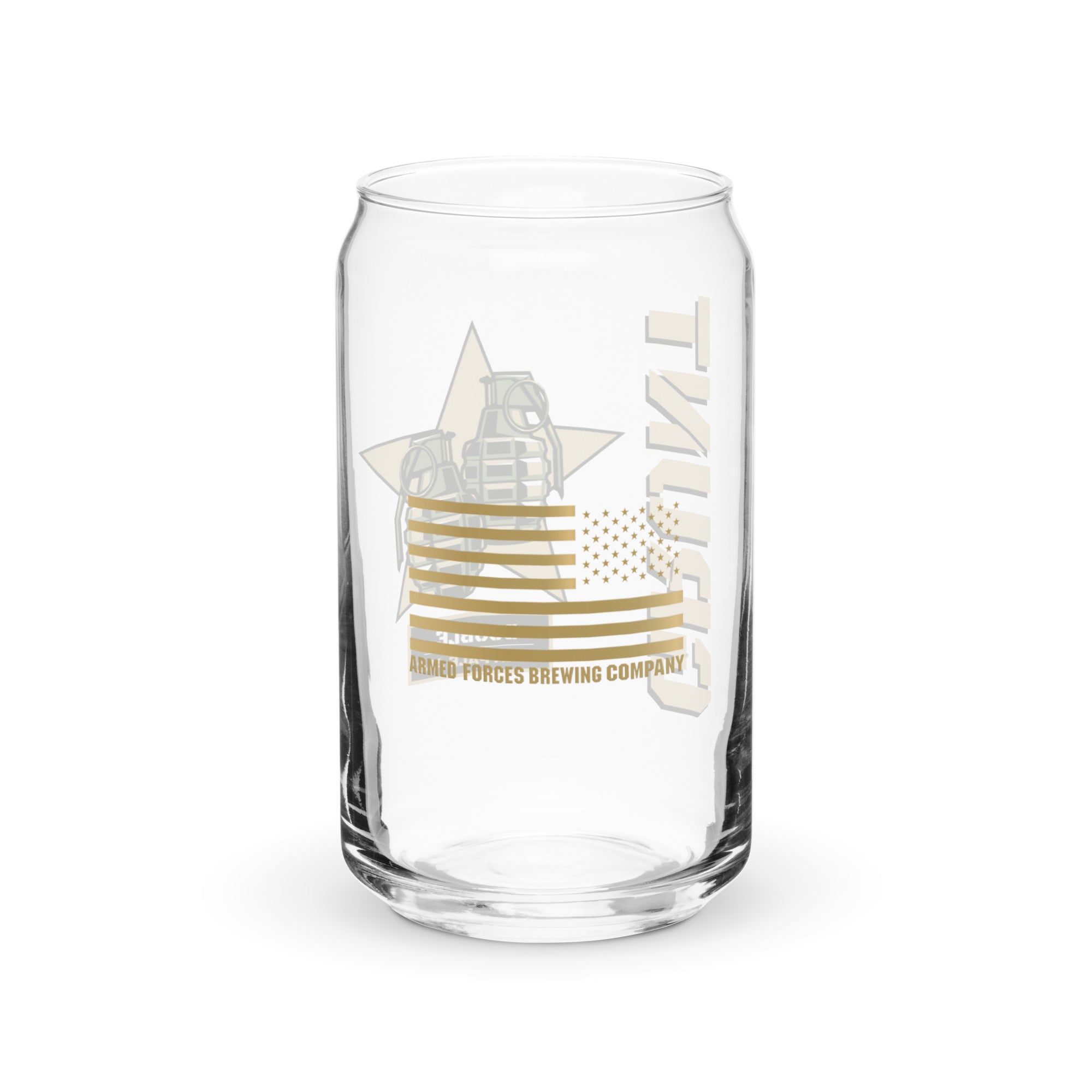 GRUNT Double IPA can-shaped glass
