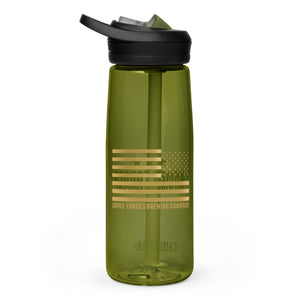 AFBC Green CamelBak Water Bottle Gold Logo