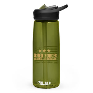 AFBC Green CamelBak Water Bottle Gold Logo