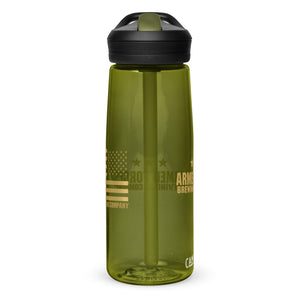AFBC Green CamelBak Water Bottle Gold Logo